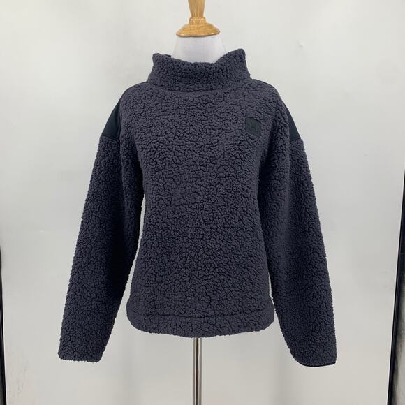 Under Armour Jacket Womens S Small Grey UA Sherpa Fleece Mock Neck Pullover - Picture 2 of 13